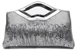 sac à main argenté avec paillettes pour femme