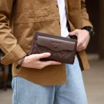 pochette en cuir pour homme