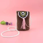 pochette élégante pour téléphone bandoulière marron