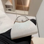 sac doré brillant en soie