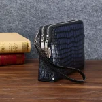 pochette cuir homme élégante crojjei