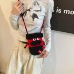 accessoire kawaii pour téléphone bandoulière noir rouge