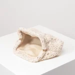 pochette élégante en crochet blanc cassé