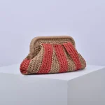 sac à main crochet coquille rayée