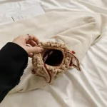 sac bandoulière Kawaii beige et marron pour téléphone