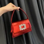 sac à main mariage en cuir argenté