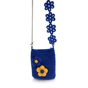 pochette téléphone bandoulière bleu marine