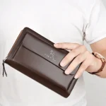 pochette en cuir pour homme QUEIE