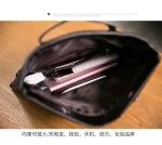 pochette cuir noir et rouge pour femme