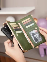 portefeuille femme multifonctionnel vintage