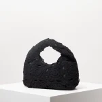 pochette femme crochet boheme noir