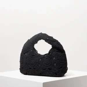 pochette femme crochet boheme noir