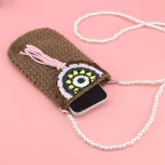 sac à bandoulière marron pour smartphone
