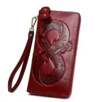 pochette vintage en cuir véritable