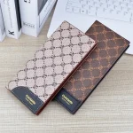 pochette portefeuille en cuir imprimé écossais