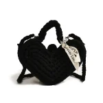 pochette téléphone bandoulière cœur noir love