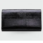 accessoire en cuir pour femme alligator noir