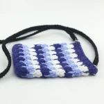 protecteur téléphone crochet blanc et bleu