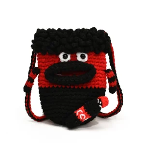 pochette téléphone bandoulière kawaii noire et rouge