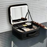 pochette maquillage compacte avec miroir éclairé