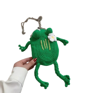 pochette téléphone bandoulière grenouille verte