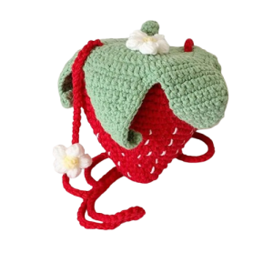 pochette téléphone bandoulière fraise rouge et vert