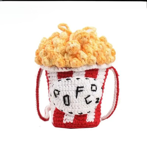 pochette téléphone bandoulière popcorn jaune blanc rouge