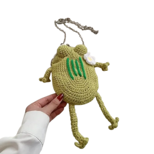 pochette téléphone bandoulière grenouille jaune armée