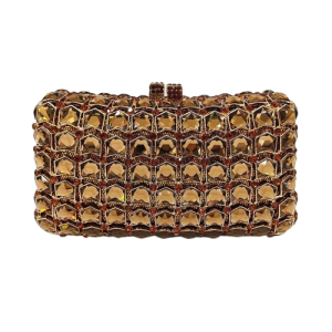 pochette dorée pour femme CEUIMEI en verre doré