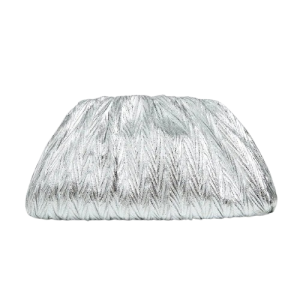 Pochette Argenté pour Femme - CIEUDY -  élégant plissé argenté