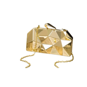 pochette dorée pour femme AKEIL en acrylique doré