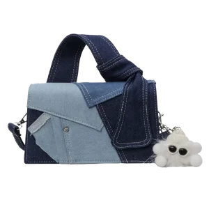 pochette femme en jean à bandoulière carrée