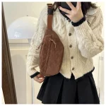 sac pratique pour femme en velours côtelé