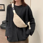 pochette banane en velours côtelé DOXIEM