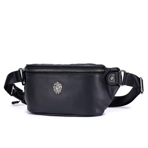 pochette banane pour homme en cuir véritable