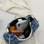 sac à main femme en jean à carreaux
