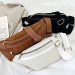 pochette banane velours côtelé pour femme