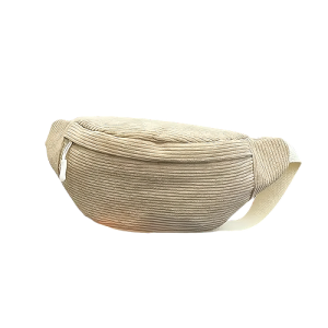 pochette banane pour femme en velours côtelé